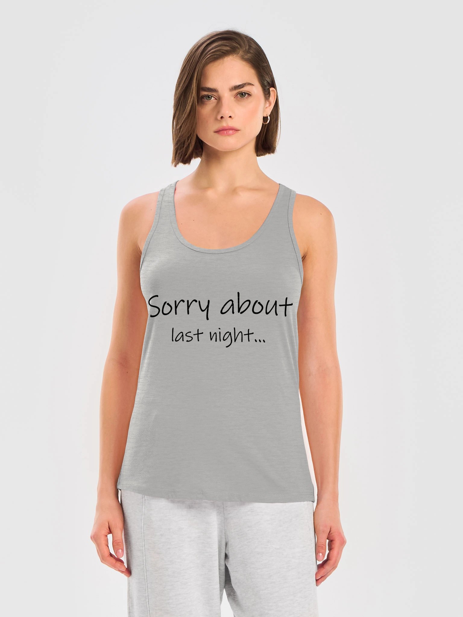 Sorry About Last Night Racerback Tank Lt. product image (9)
