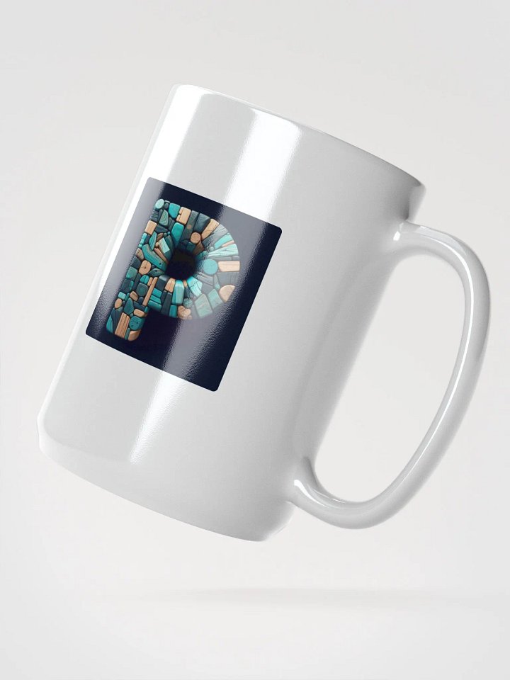 Puzzle Piece Mug | AI Design initial P product image (2)