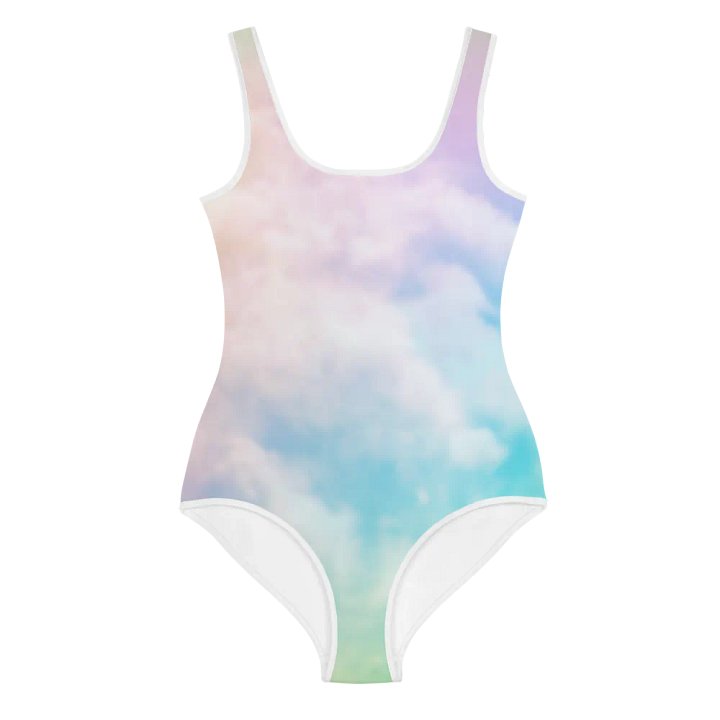 Blur cloud rainbow Design Youth One Piece Swimsuit - V5 product image (2)