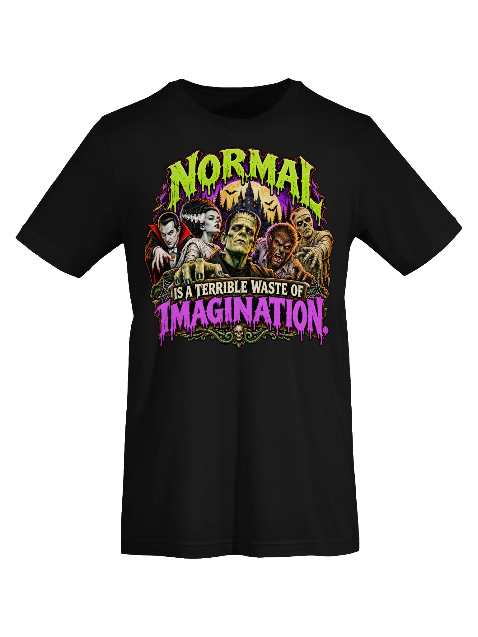Normal Is a Terrible Waste of Imagination Horror Tee product image (5)