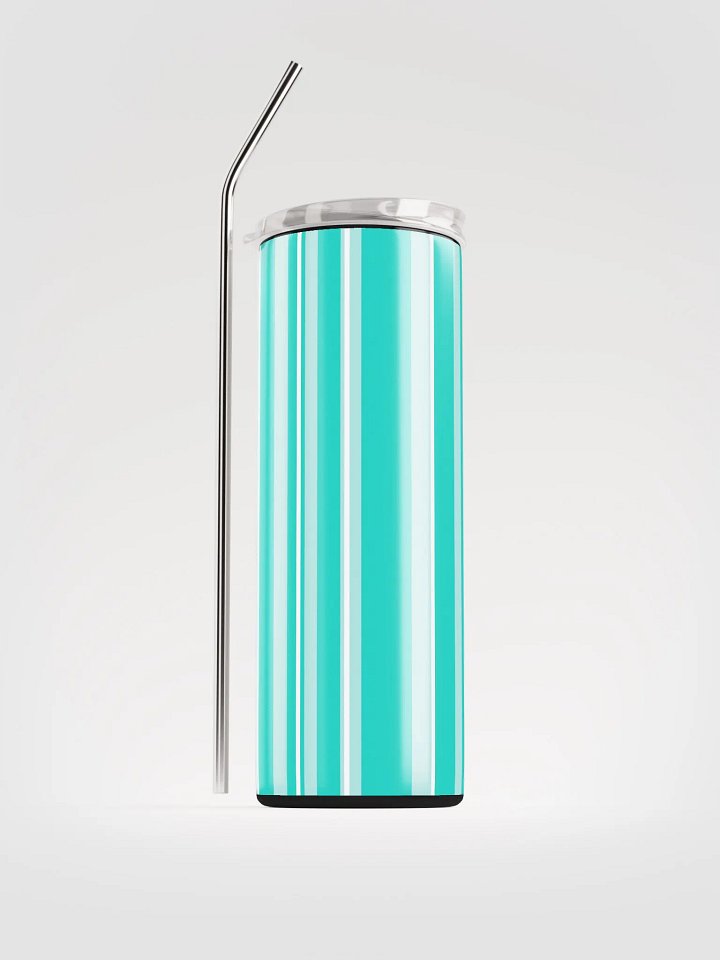 Party Time! Light Teal Stripes 20 oz Tumbler product image (2)