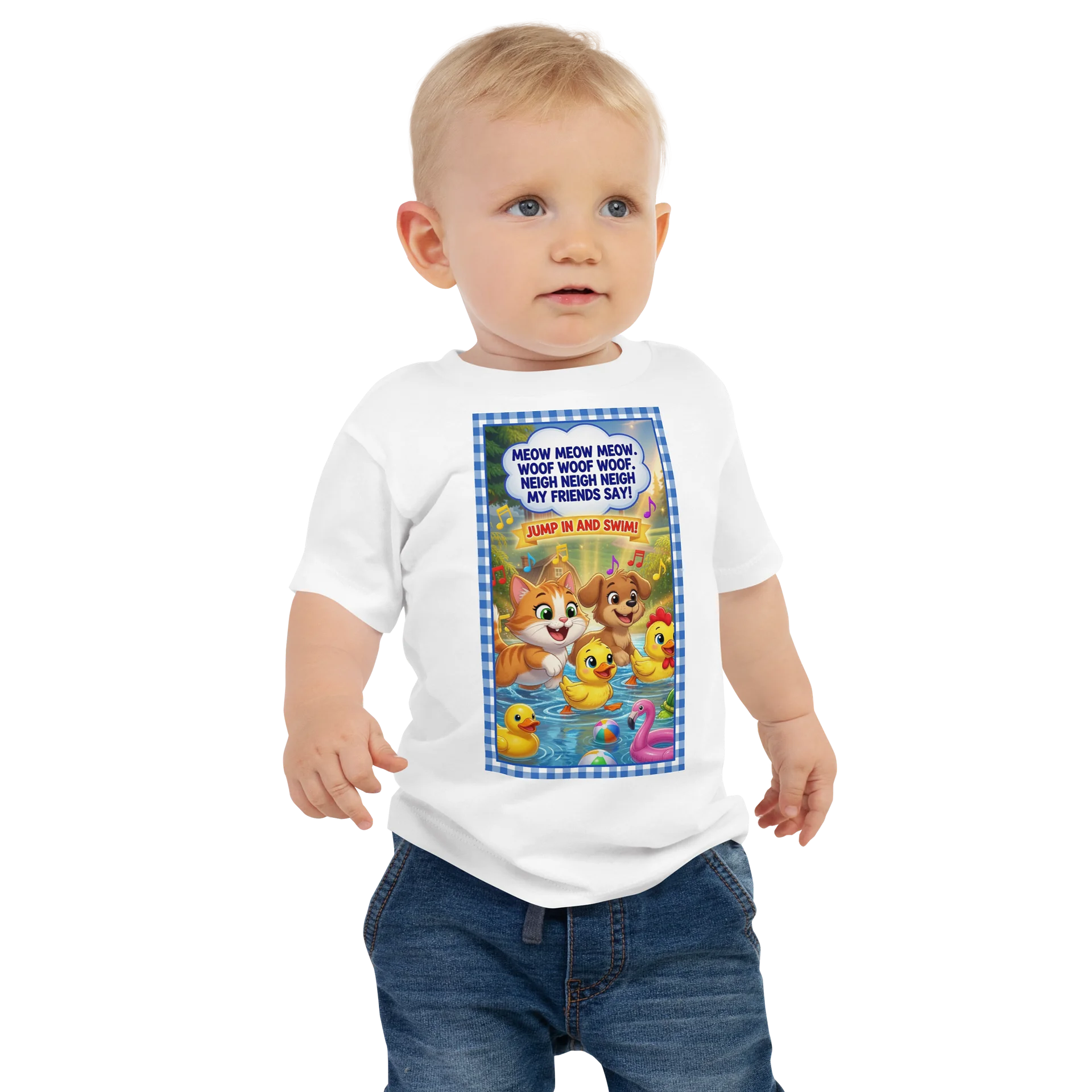 Sing A Rhyme Time Animal Splash Baby Tee product image (1)