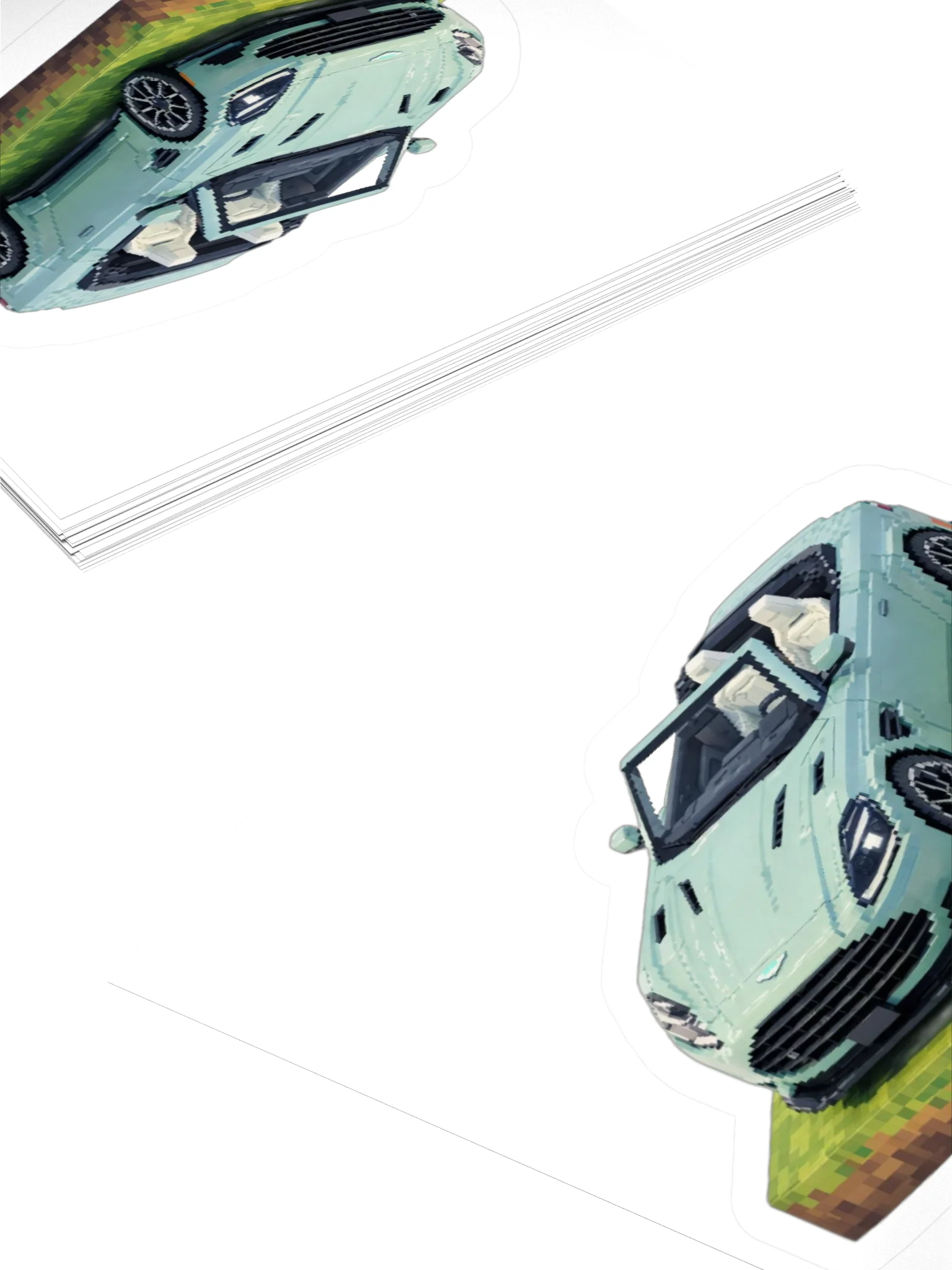 Aura Green Aston Martin Vanquish Sticker (Pixel, Retro, Minecraft) product image (12)