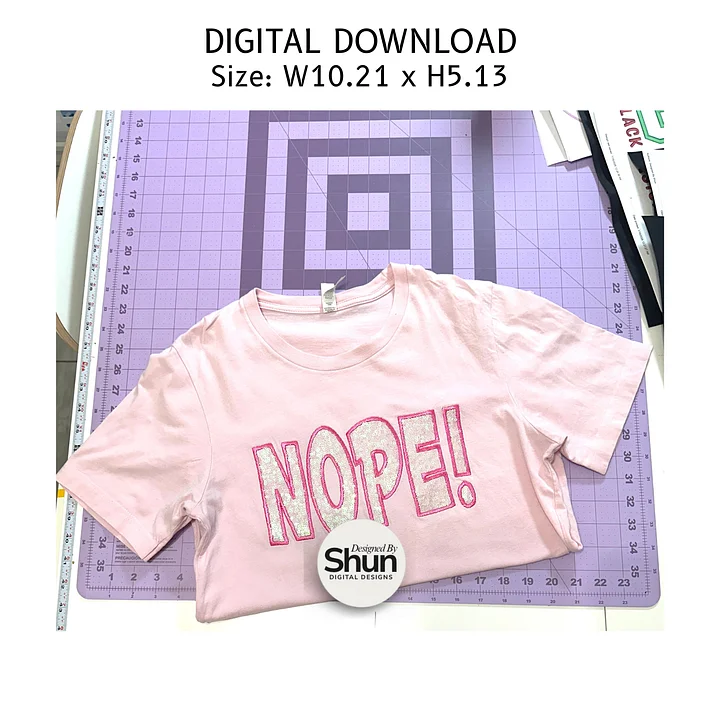 Nope Appliqué Embroidery Design product image (2)