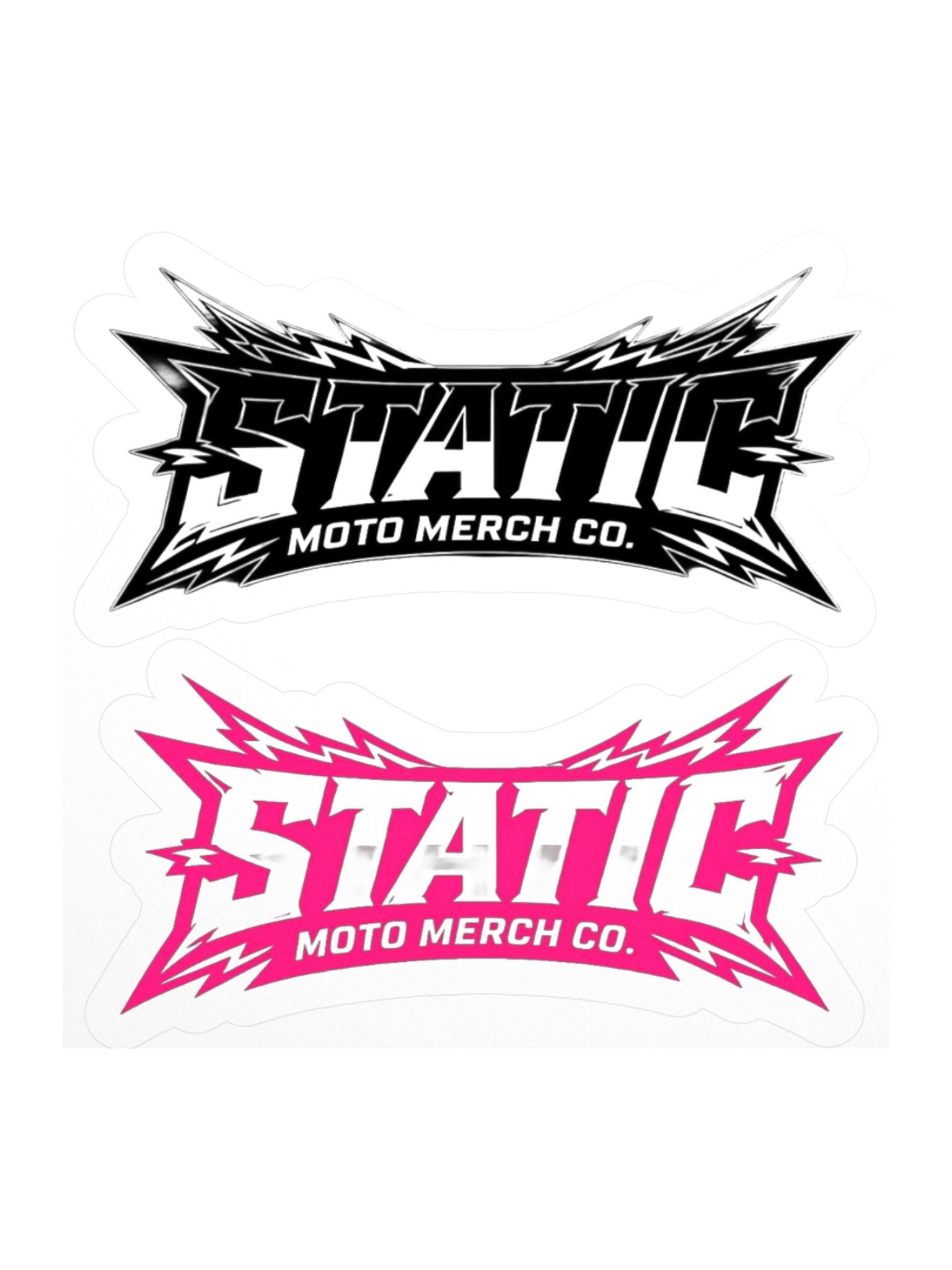 2 pack static moto merch co. logo stickers product image (1)