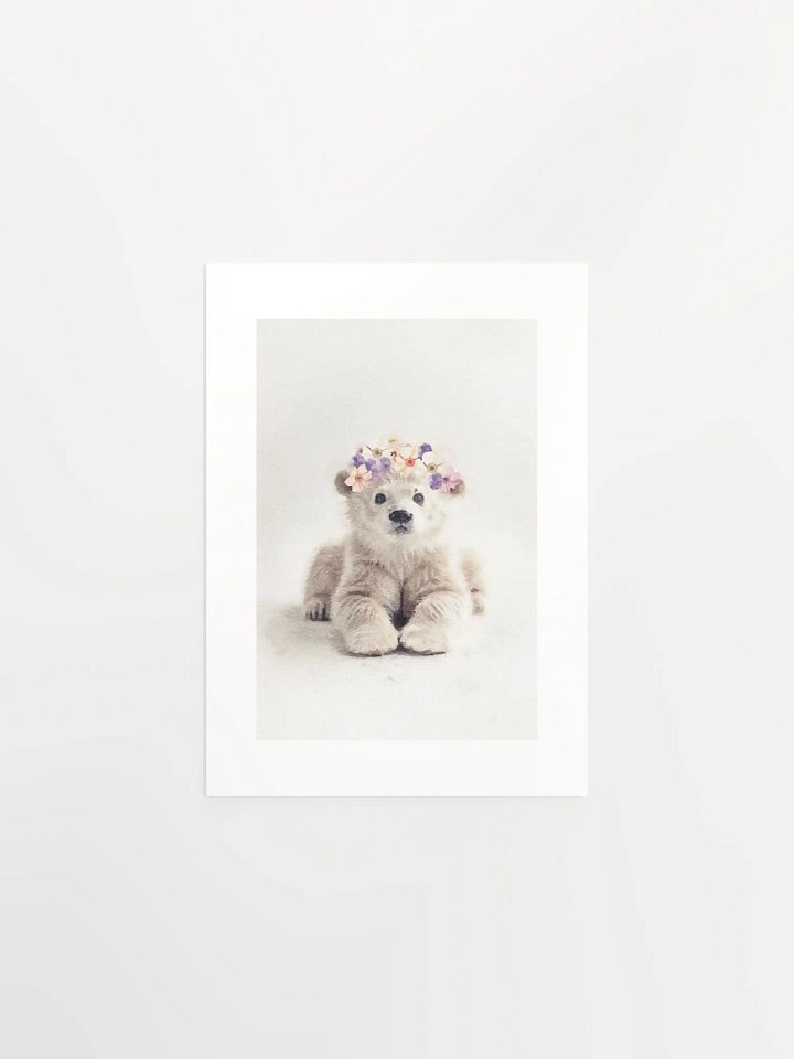 Cuddly Polar Bear Cub Passepartout Print product image (1)