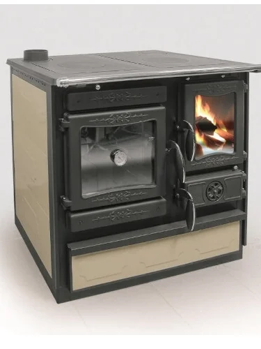 Guliver Wood Burning Cook Stove by Guca Cream Left Hand Flue product image (1)