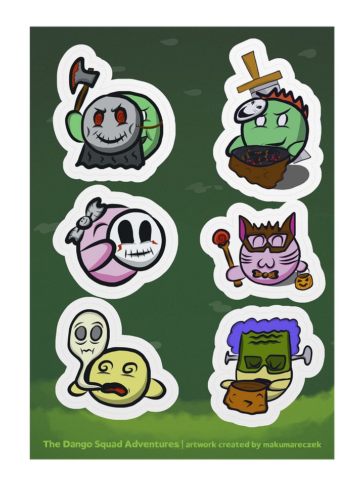 Dango Halloween Set - Kiss Cut Sticker Sheet product image (1)