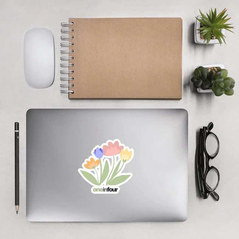 '1 in 4' Floral Sticker product image (6)
