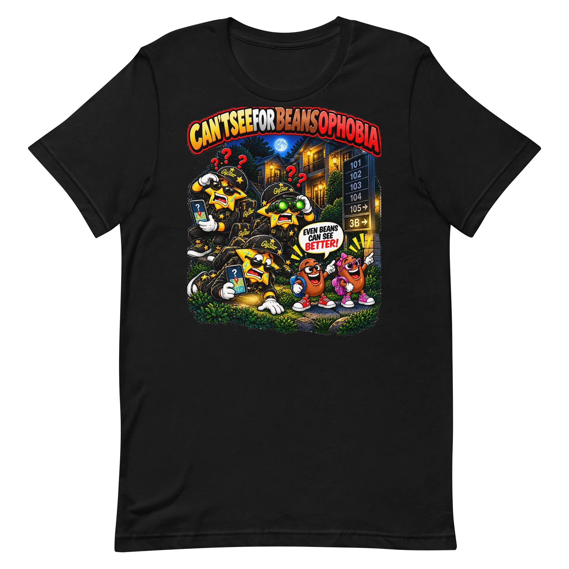 Can’tSeeForBeansophobia – GigStarr Night Delivery Tee product image (2)