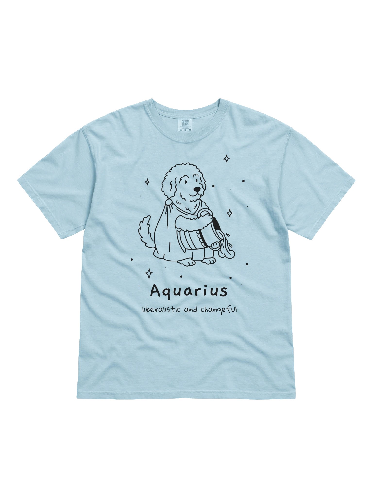 Aquarius Doodle Dog Comfort Colors Garment-Dyed Heavyweight T-Shirt product image (5)