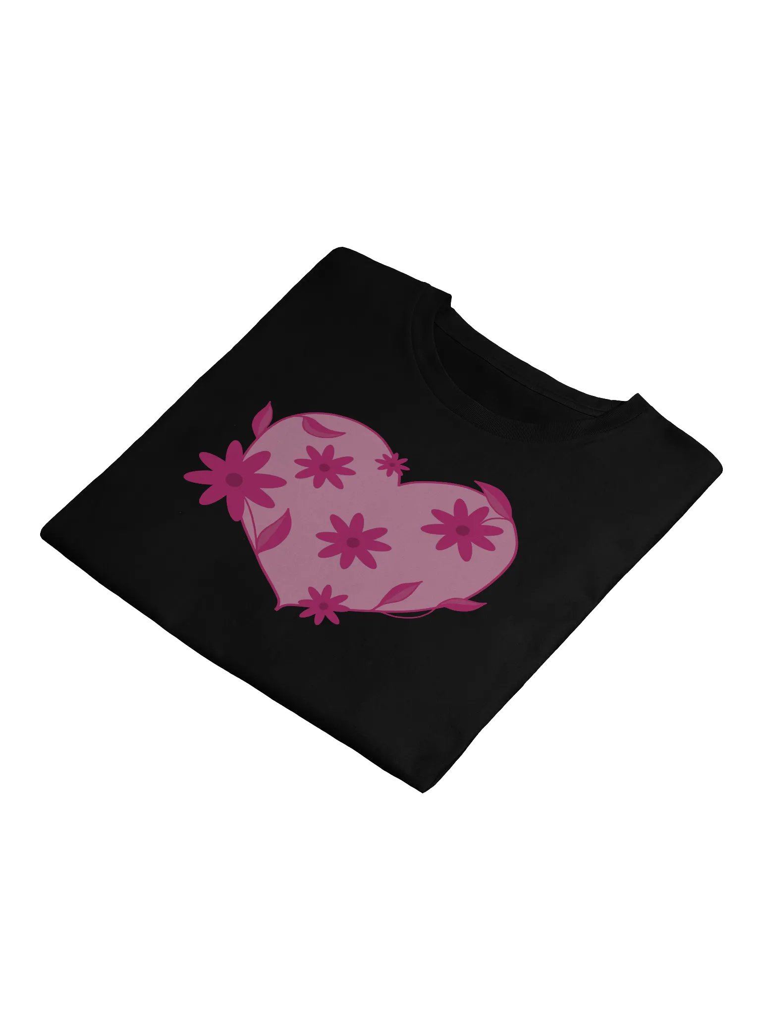 Floral Pink Love Heart Women's Crop Top product image (8)