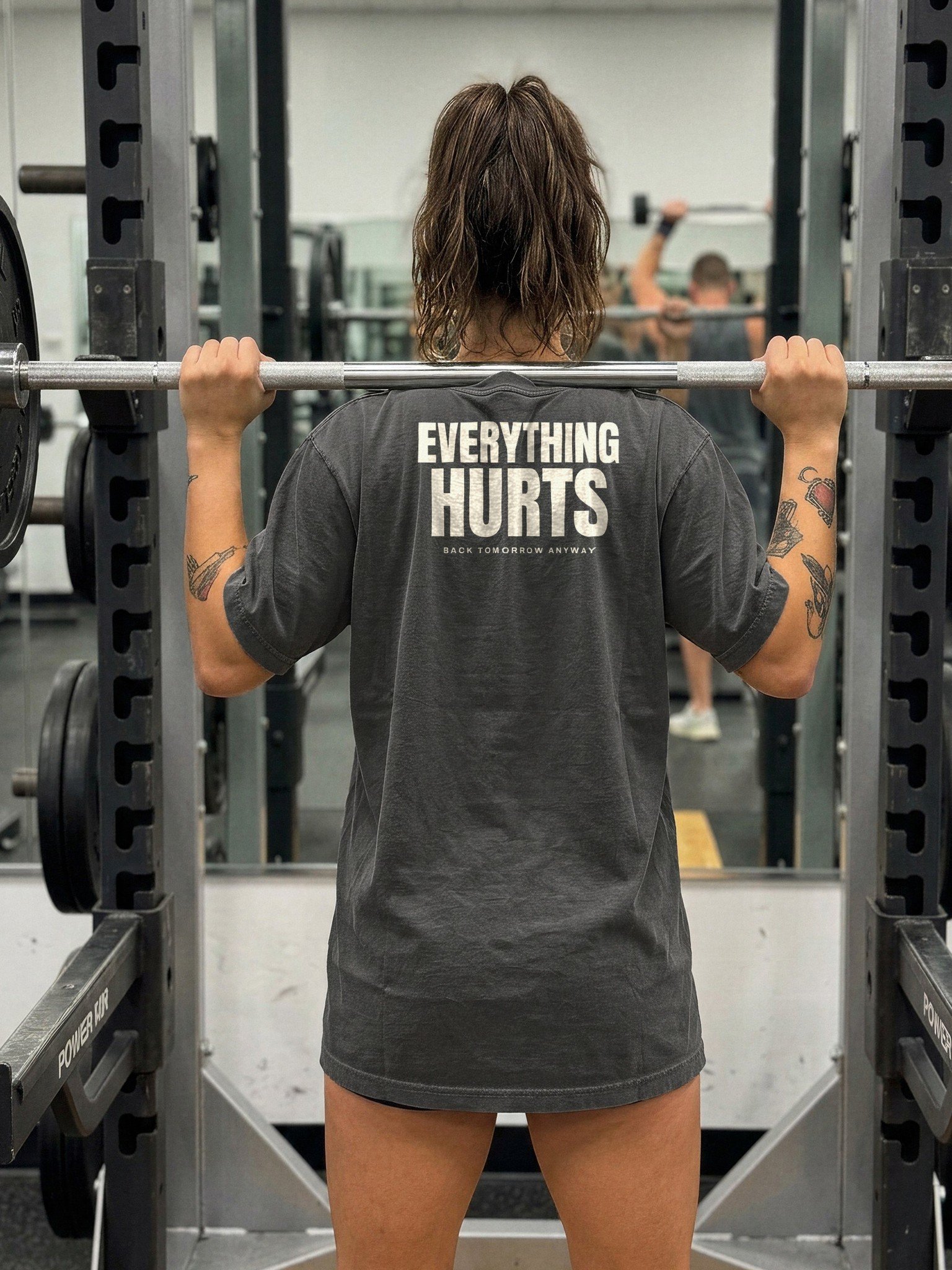 Everything Hurts Oversized Gym Tee | Pump Cover product image (2)