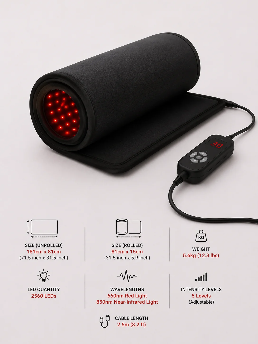 Full Body Red Light Therapy Mat product image (4)