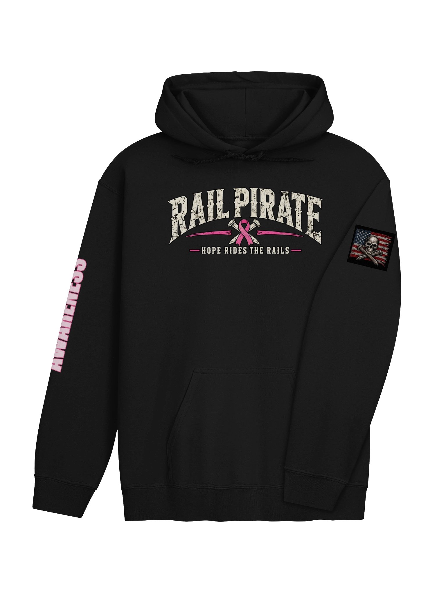 Rail Pirate™ Hope Rides the Rails Hoodie — Awareness Month product image (4)