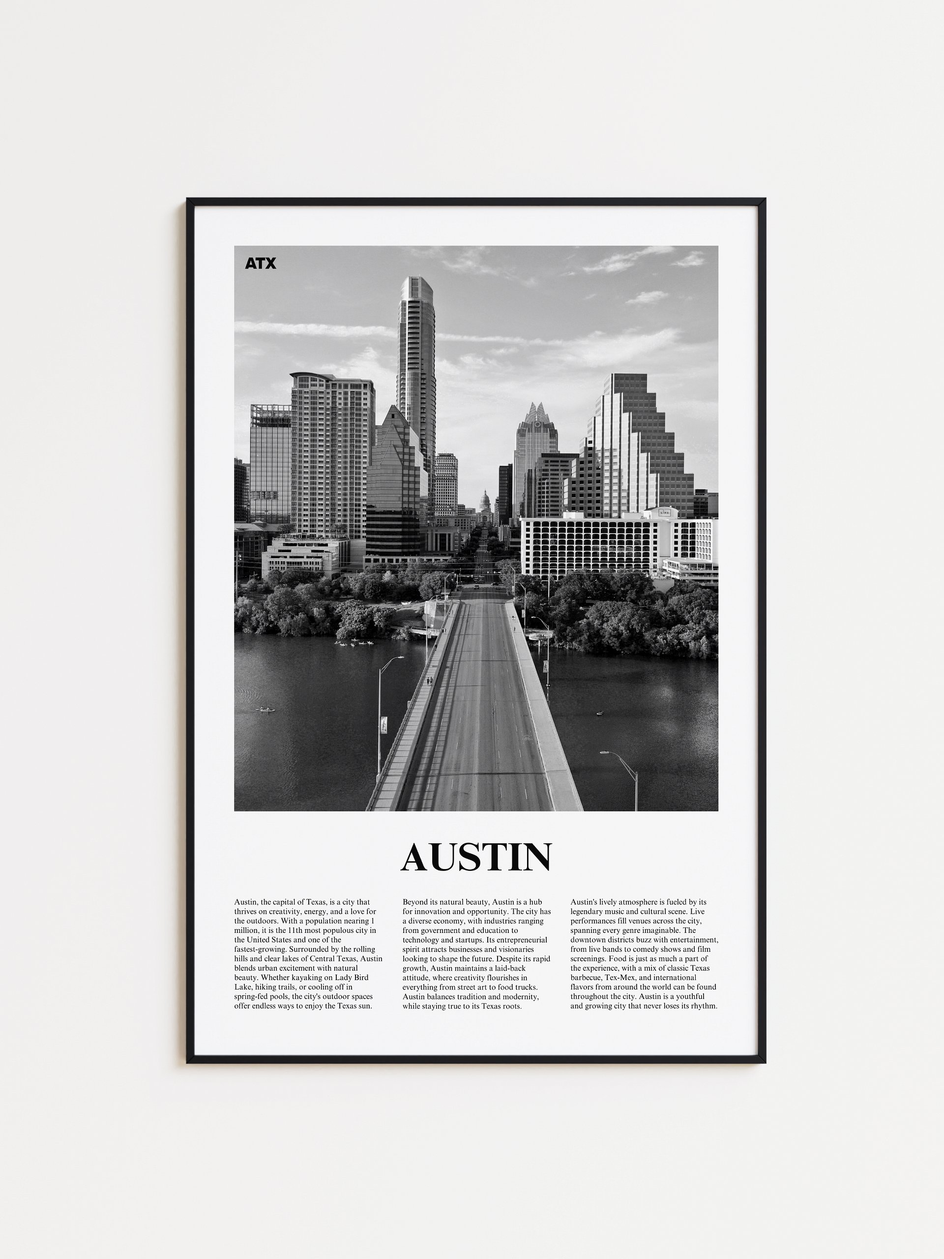 Austin 02 Newspaper Poster | Framed product image (1)