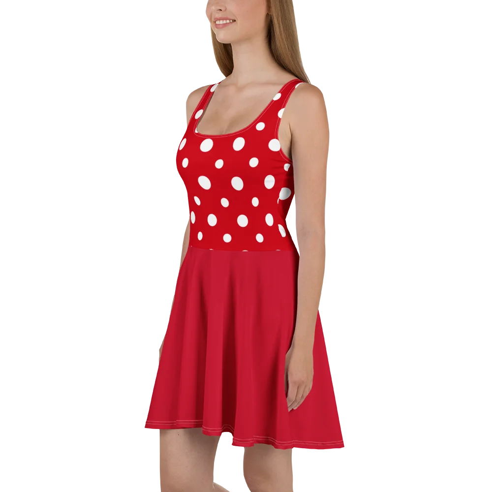 Red Velvet Dot Dress product image (2)