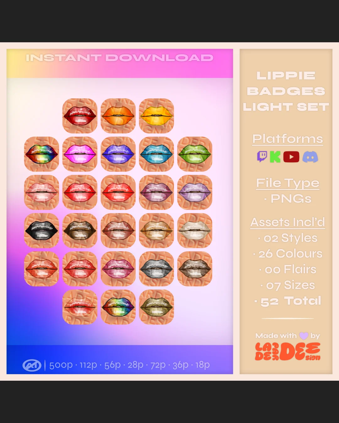 Lippie Badges [Light Set] product image (3)