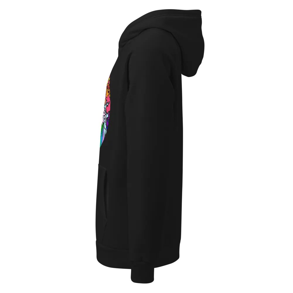 Vibrant Energy Abstract Hoodie - Wave at Sunset product image (2)