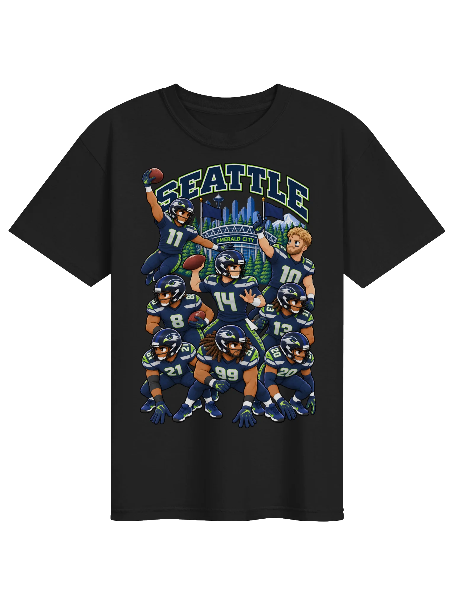 Seattle Football 2026 Animated Player T-Shirt product image (4)