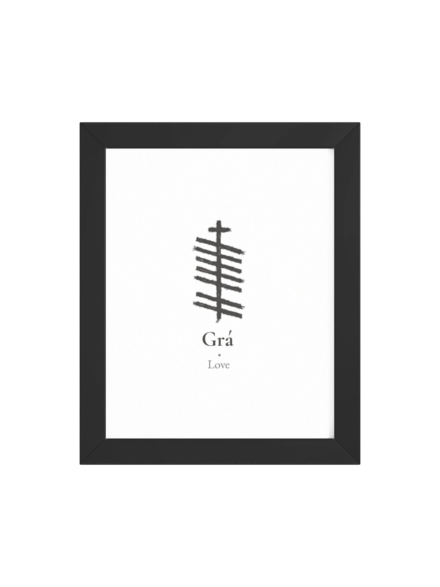Grá Ogham Art Print | Irish Word for Love in Ogham Script product image (25)