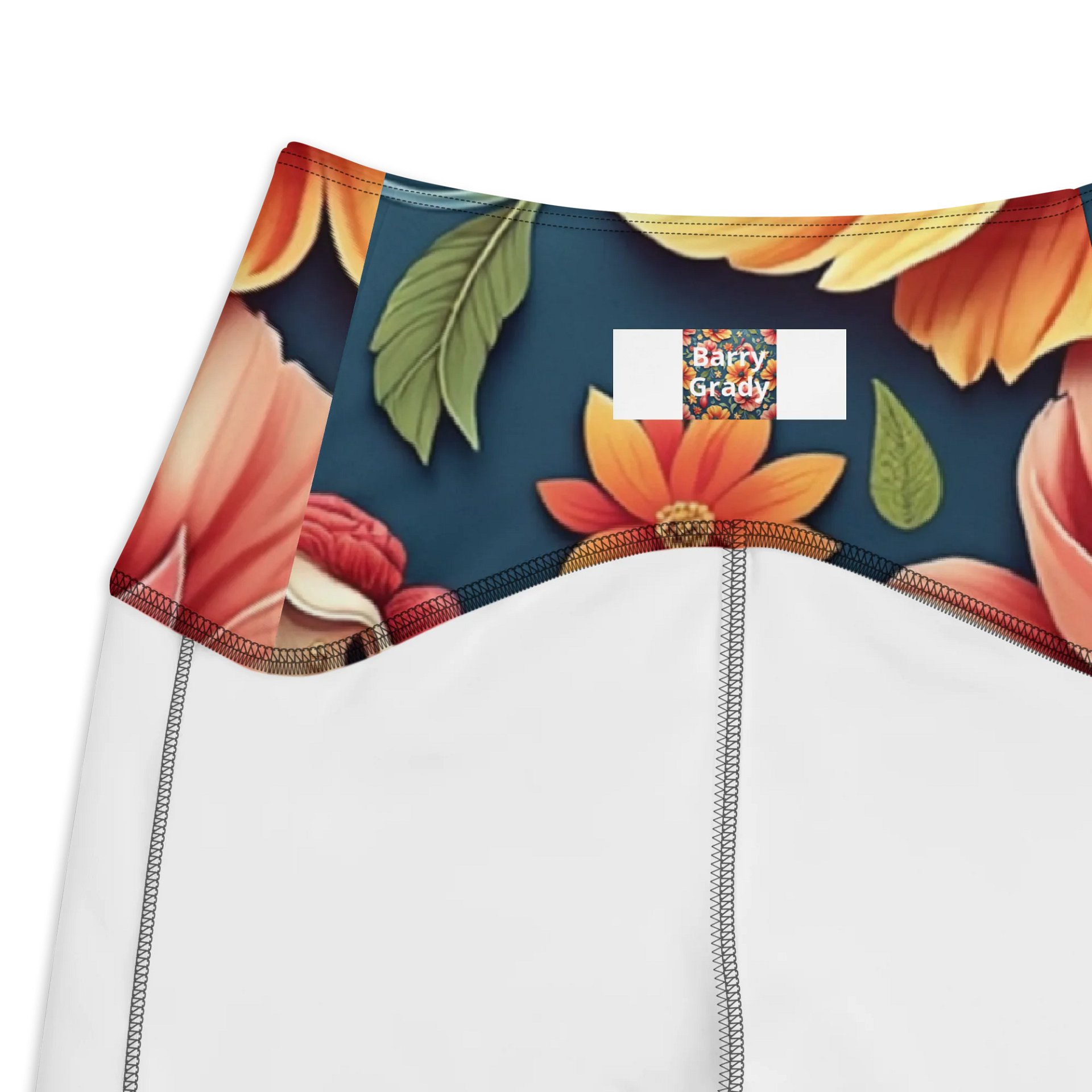 Barry Grady 'Floral Fiesta' Crossover Leggings with Pockets product image (3)
