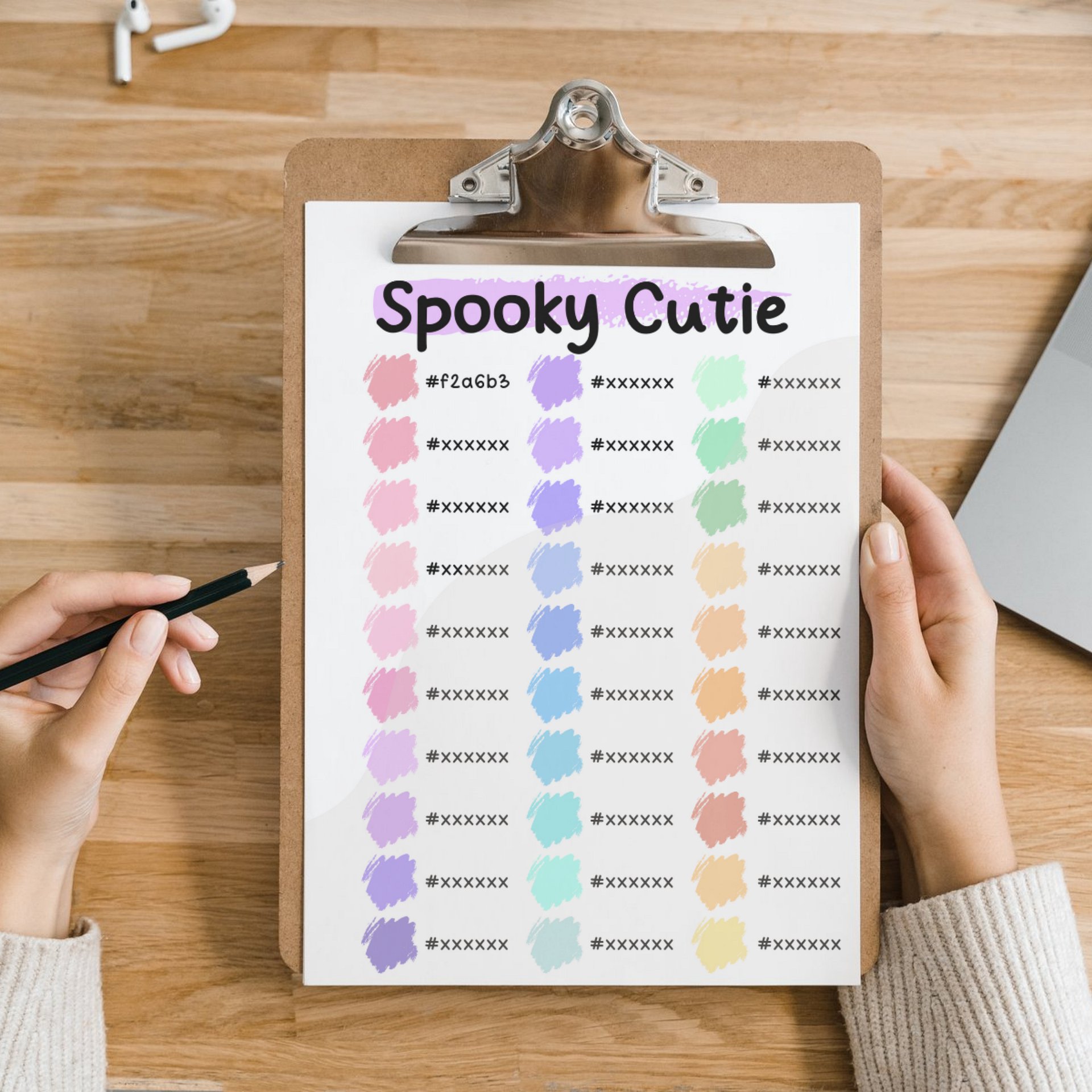 Spooky Cutie Procreate Color Palette with HEX Codes ★ DIGITAL ★ product image (4)