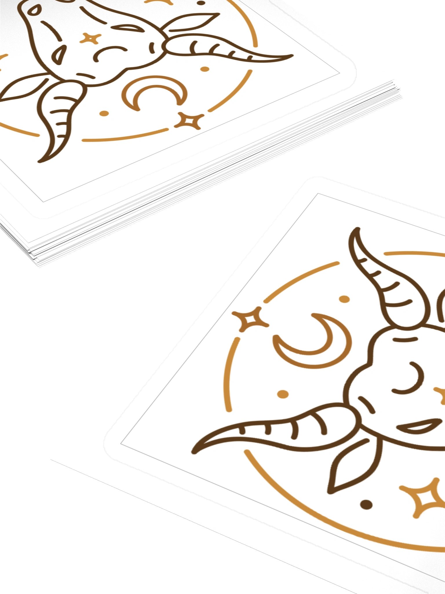 Taurus Zodiac Sticker — Abstract Horned Crest Design product image (4)
