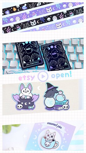 My Etsy is now open 💜✨
Here are some of my faves ^-^

Have also added lots of affordable mystery sticker bags with free shipp...