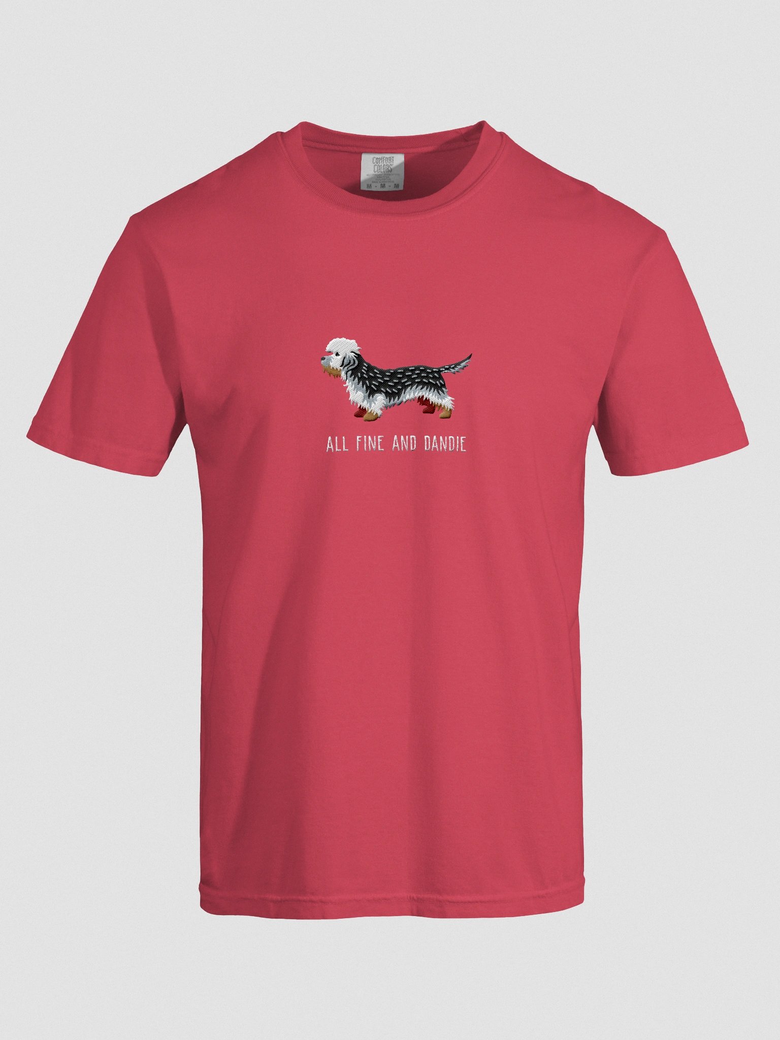 All Fine and Dandie T-Shirt(Embroidered) of a Dandie Dinmont Terrier(Pepper) product image (10)