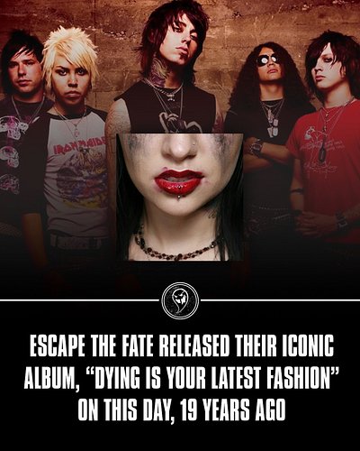 On this day in 2006, Escape the Fate released their debut album Dying Is Your Latest Fashion! An essential album of the 2000s...