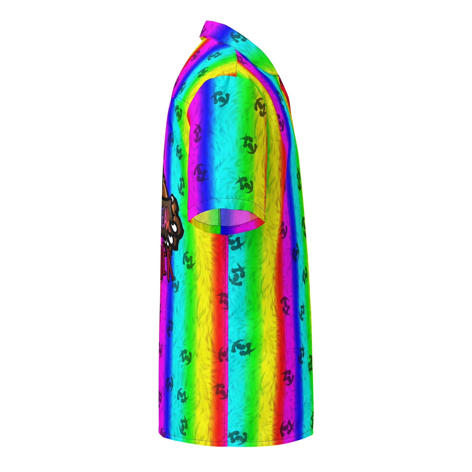 Brown Bear Rainbow Fur Hawaiian Shirt product image (4)