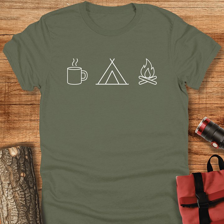 Minimal camping t-shirt, Unisex product image (4)