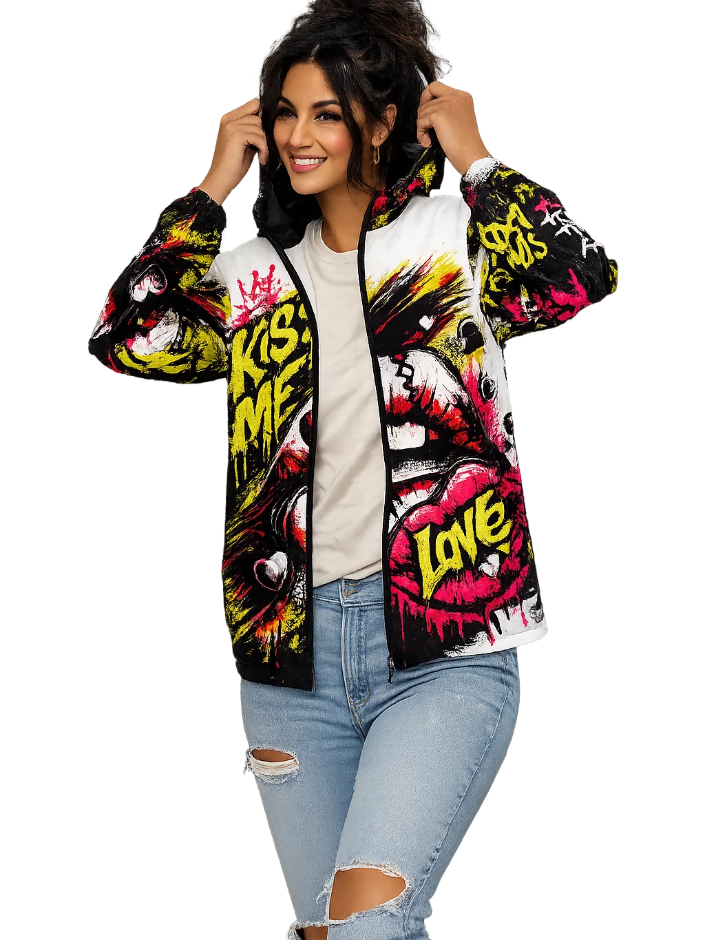 Neon Graffiti Street-Art Windbreaker product image (4)