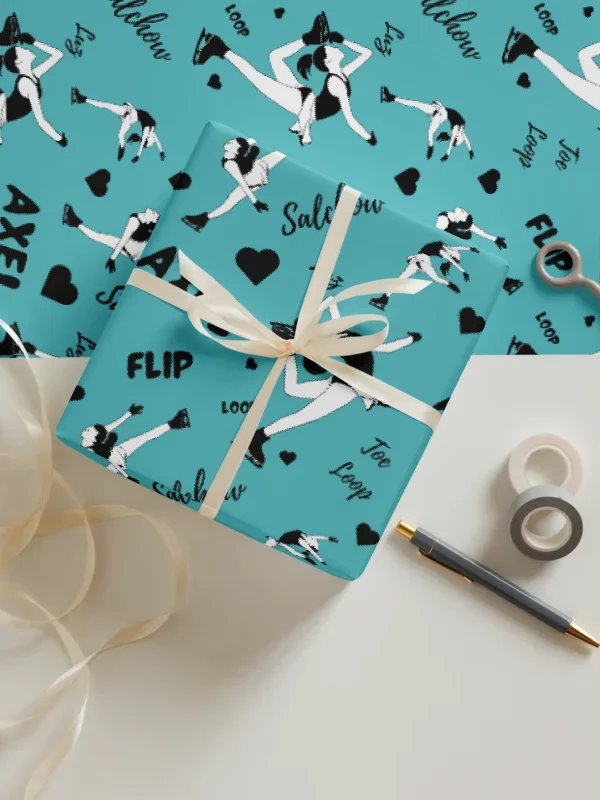 Ice Skaters Wrapping Paper Set product image (8)