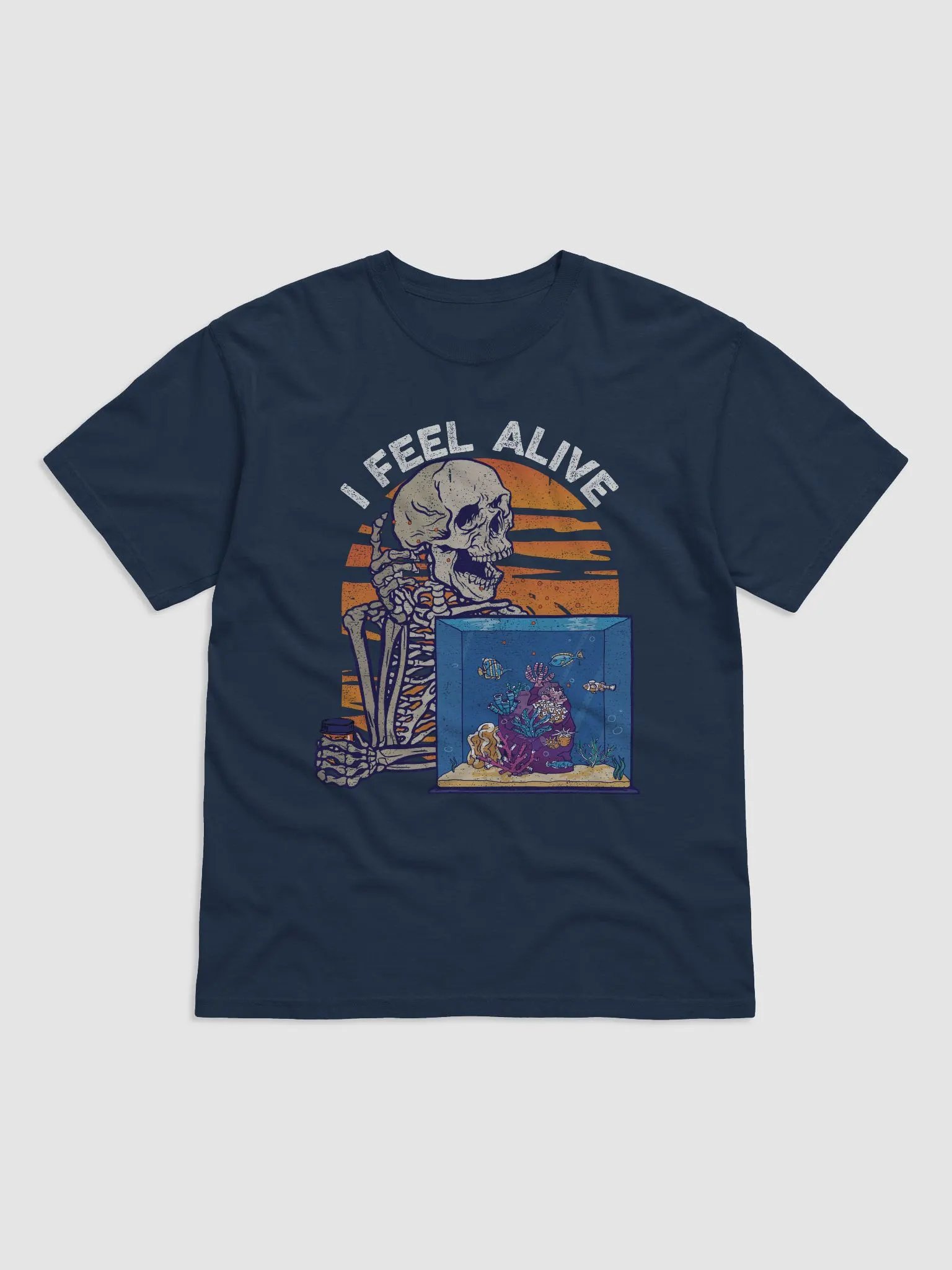 I Feel Alive Tee | Funny Skeleton T-Shirt for Freshwater, Saltwater, and Coral Reef Aquarium Hobbyists product image (2)