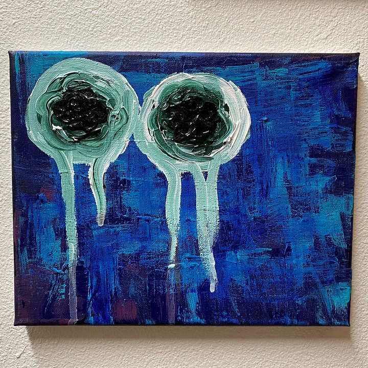 Untitled Blue Acrylic Painting 10"x8" product image (1)
