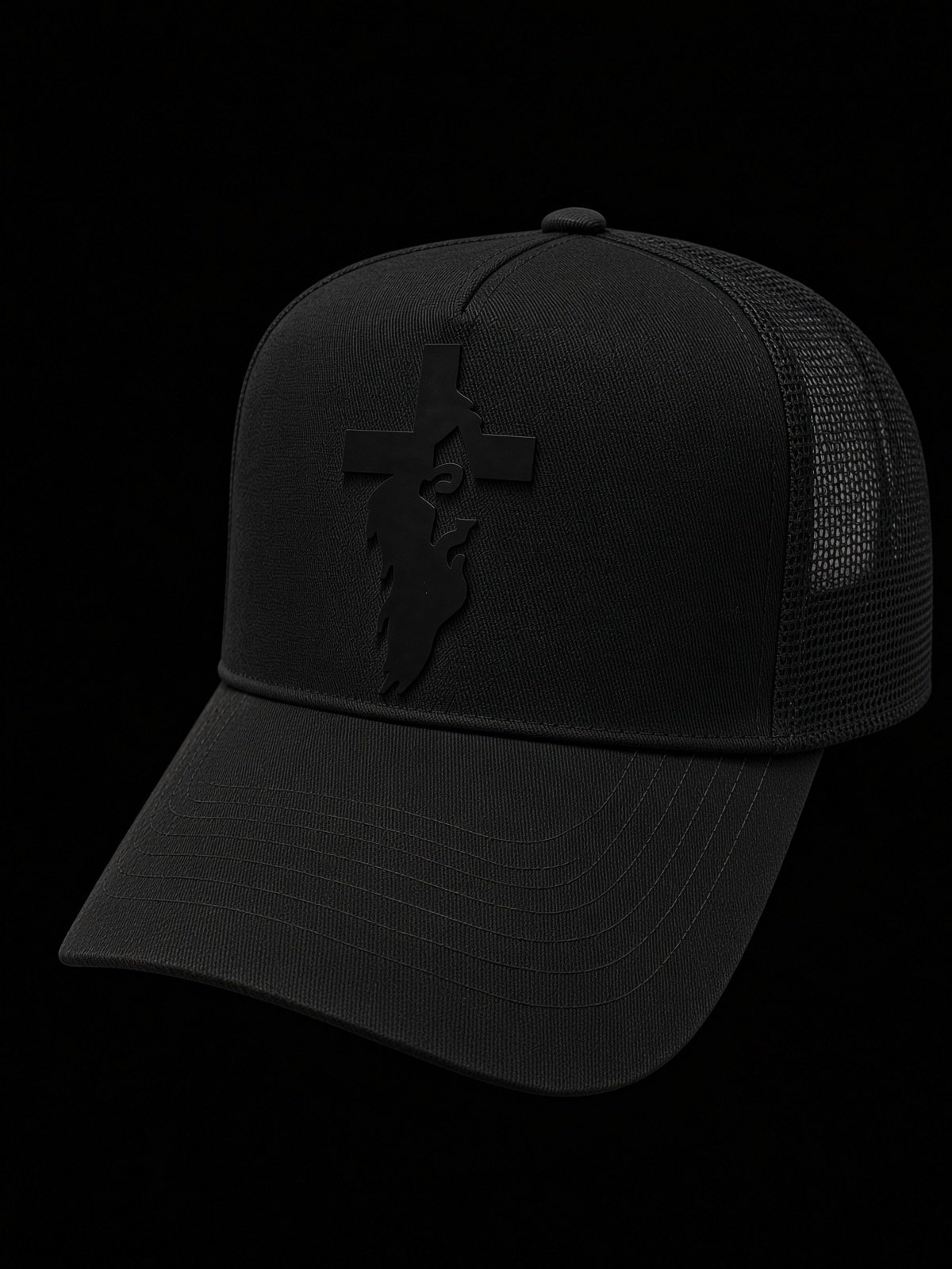 AOG CROSS HAT - BLACK/BLACK product image (1)