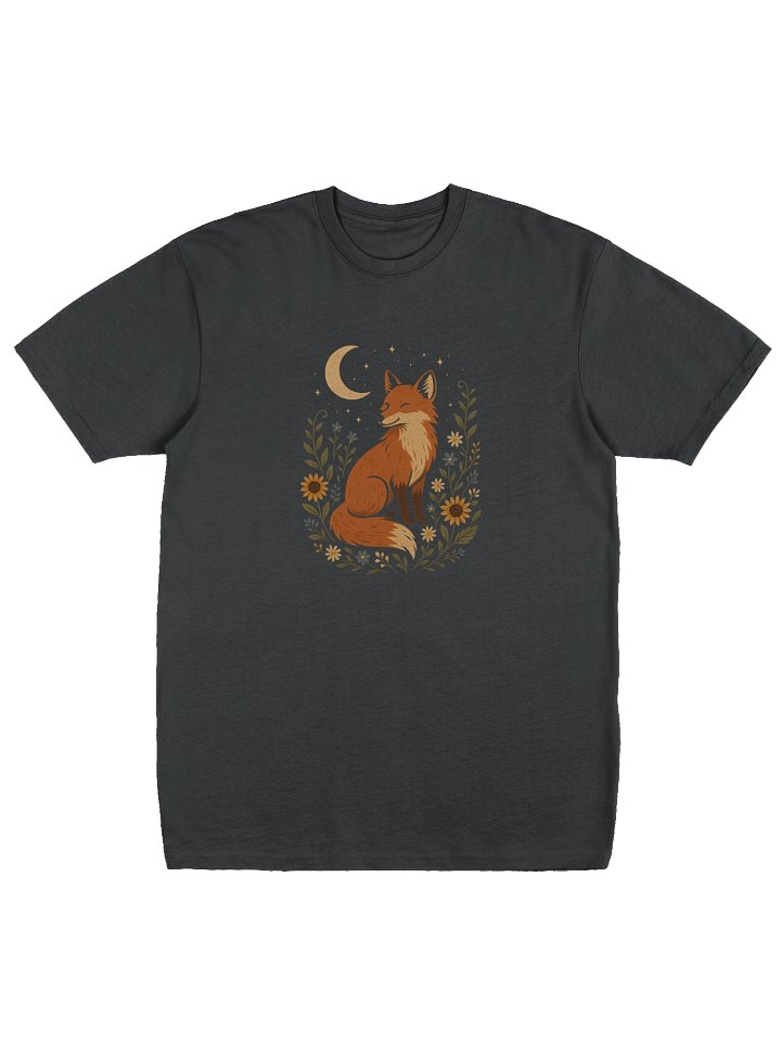Fox and Moon T-Shirt – Cottagecore Wildflower Tee with Enchanted Woodland Charm product image (1)