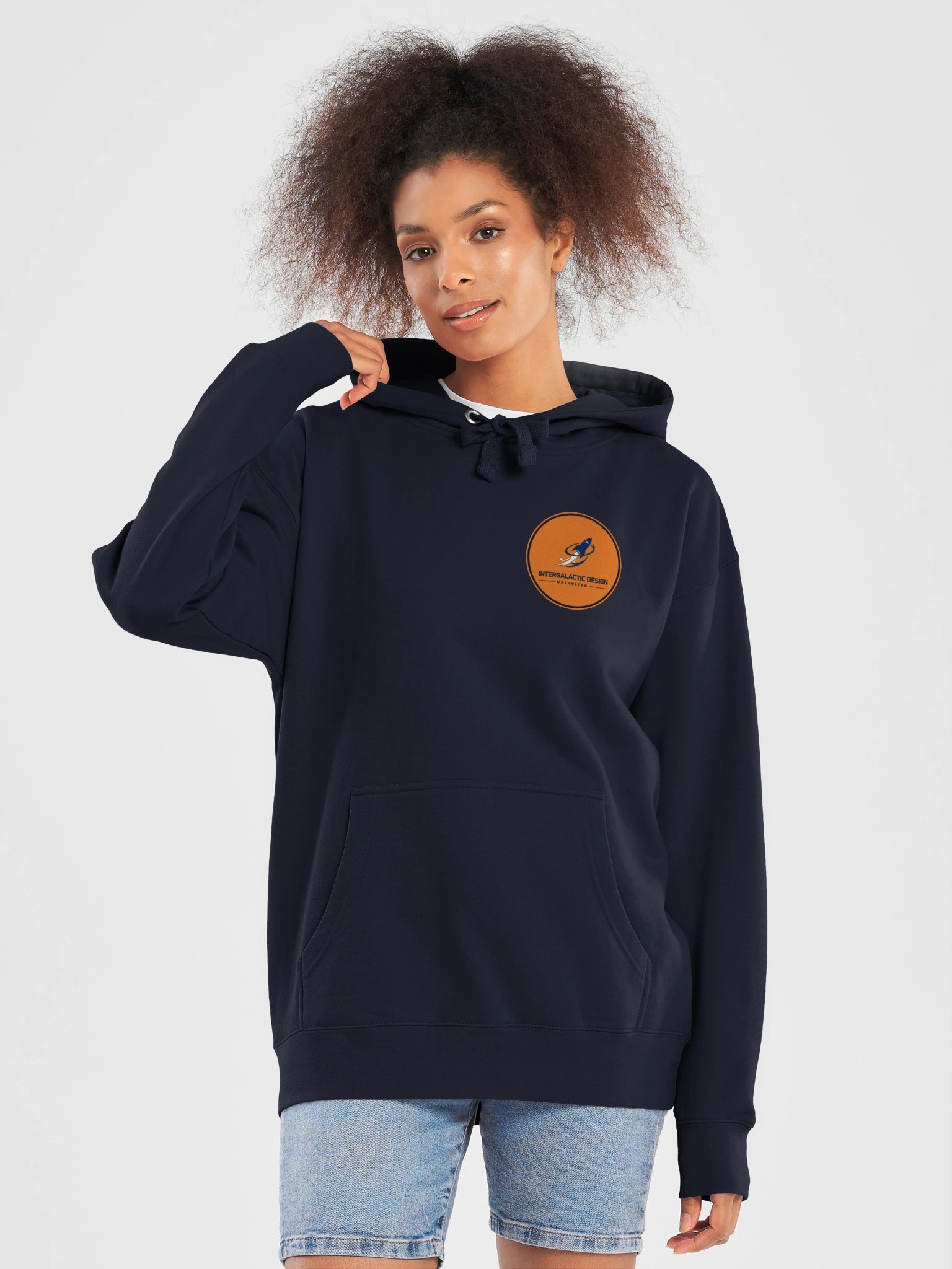 Rocket Badge Heavyweight Hoodie (Navy) product image (5)