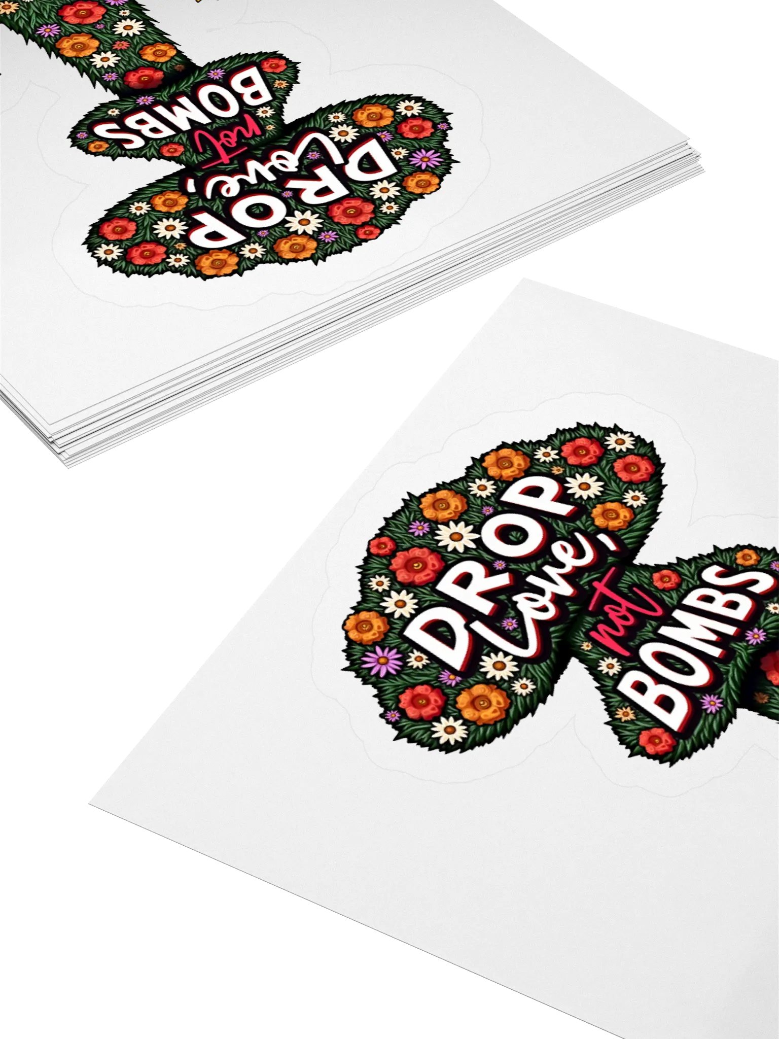 Drop Love, Not Bombs Sticker product image (4)