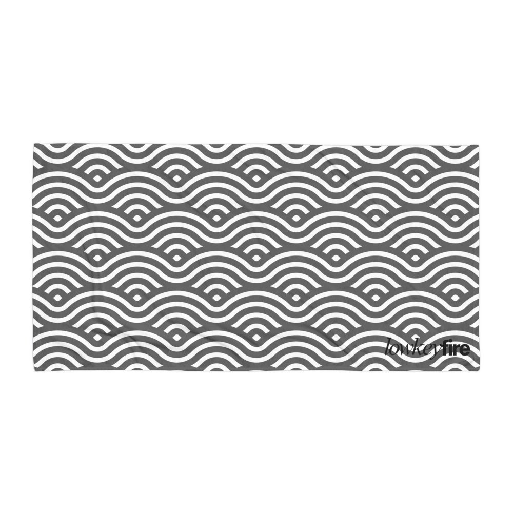 LowkeyFire Wavy Line Beach Towel product image (1)