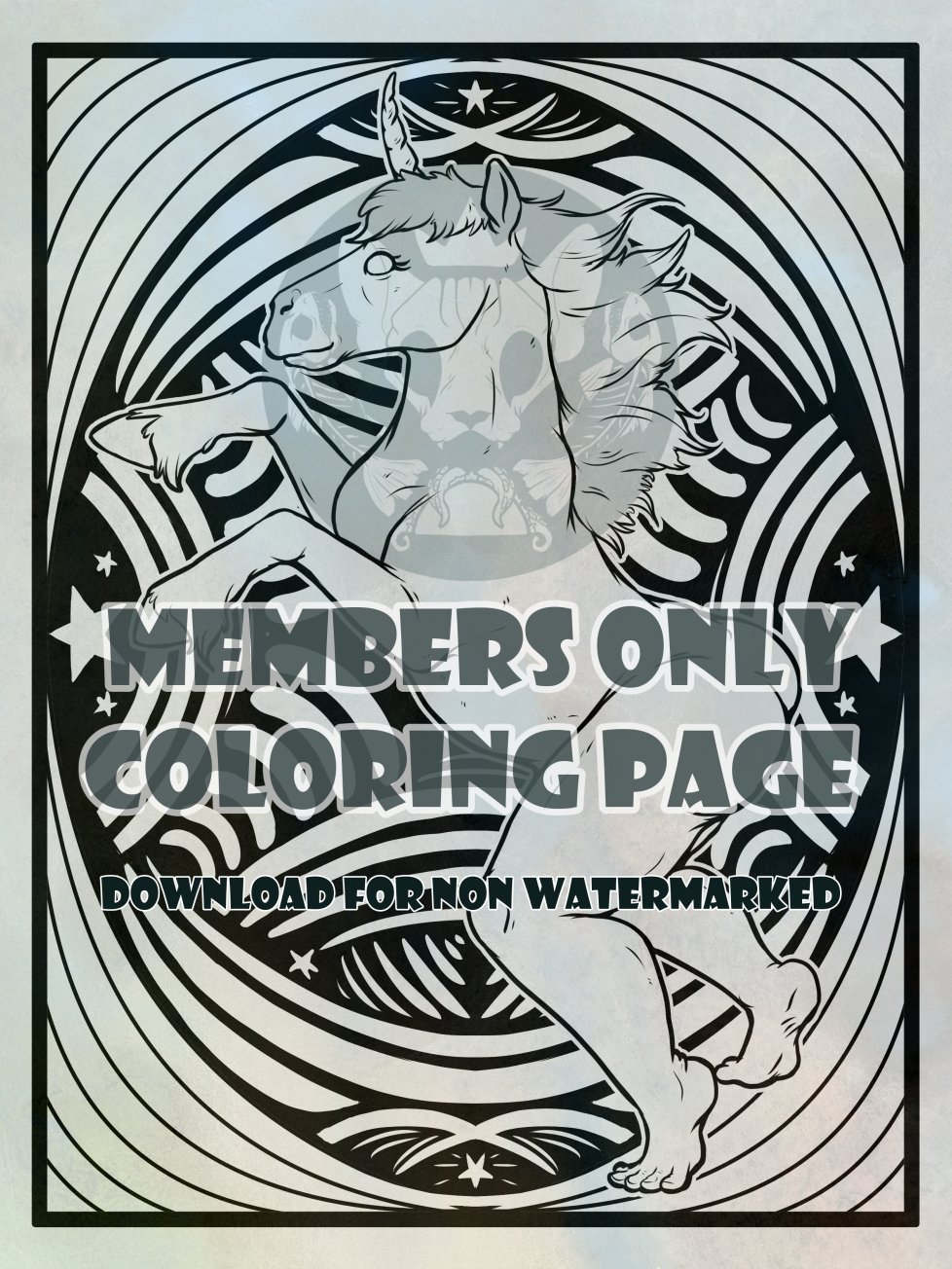 Leggy Unicorn - coloring page product image (1)