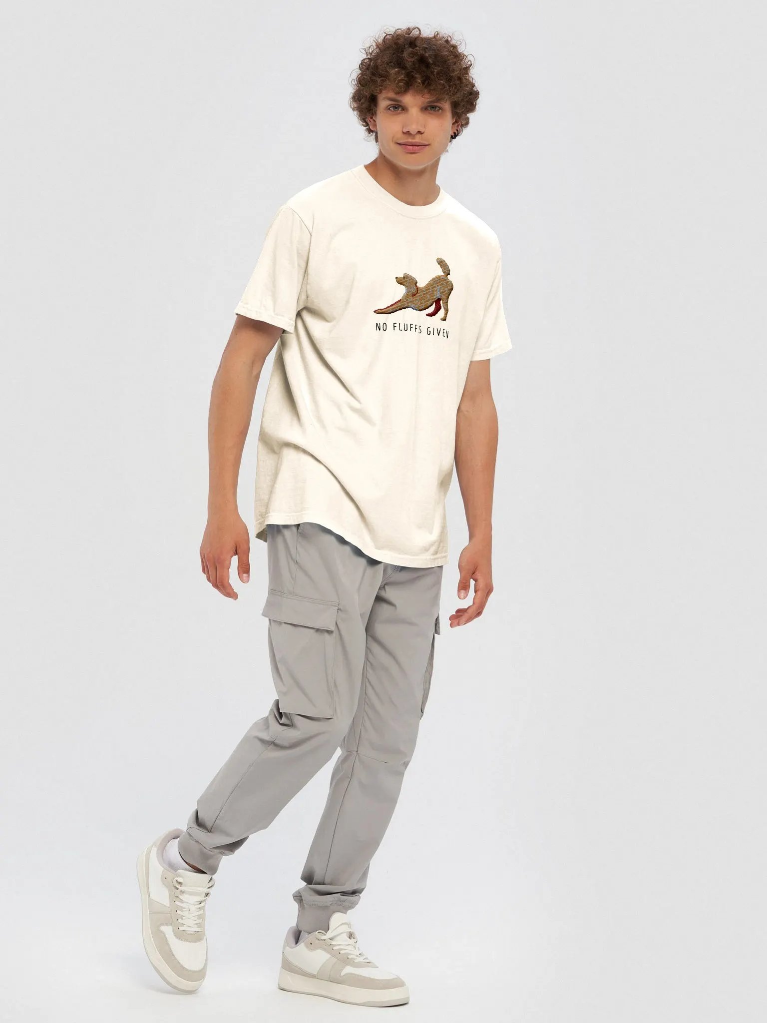 No Fluffs Given(2) T-Shirt(Embroidered) of a Standard Poodle product image (7)