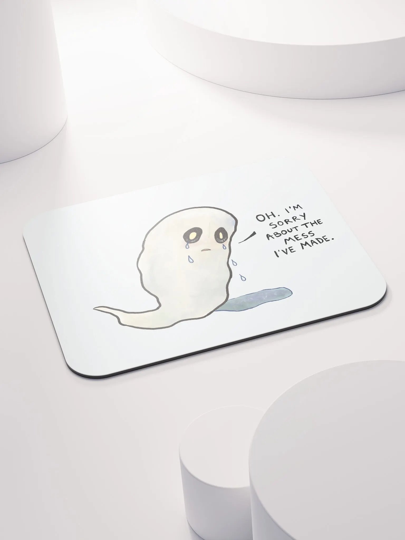 apologetic ghost mouse pad product image (4)