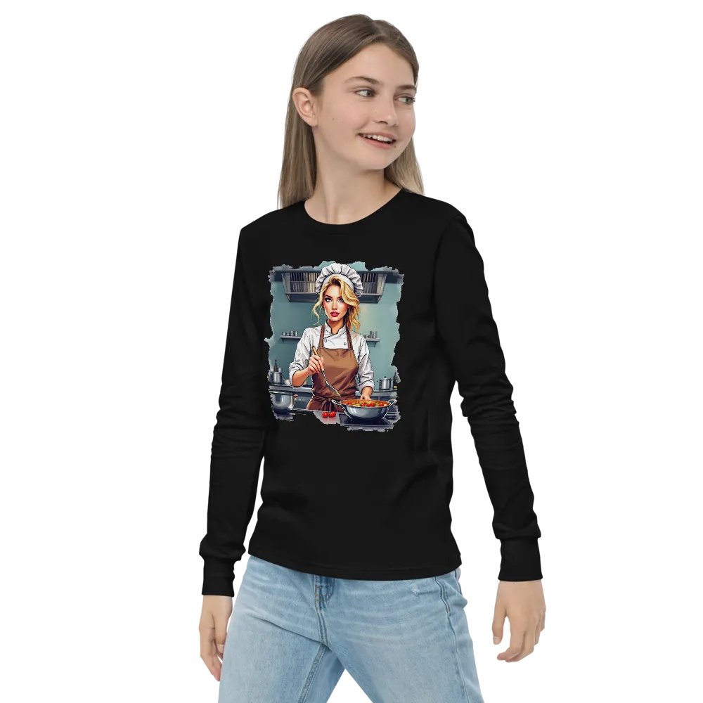Whisked Delights Chef Youth Long Sleeve T-Shirt product image (3)