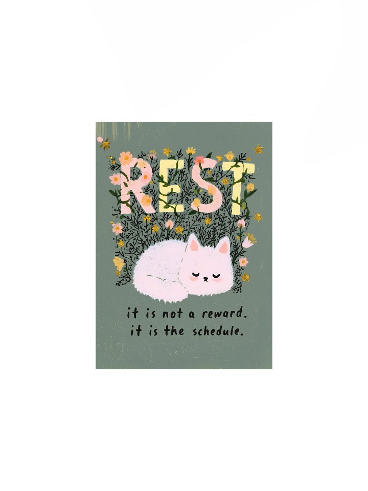 REST Floral Cat Poster product image (2)