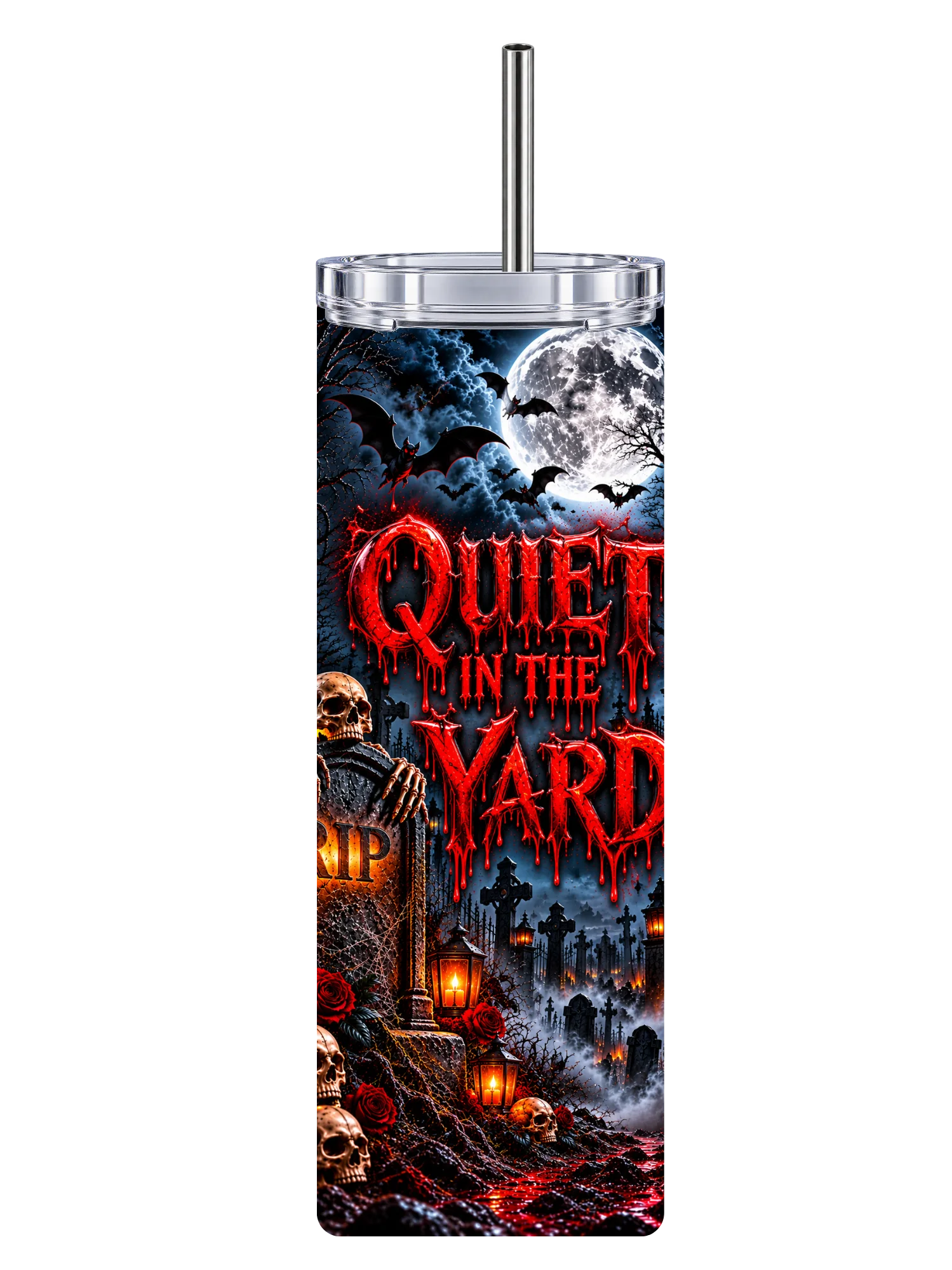 Freebie-Friday- Quiet in the Yard - 20oz Tumbler Template - Editable in Canva - Instant Download product image (3)