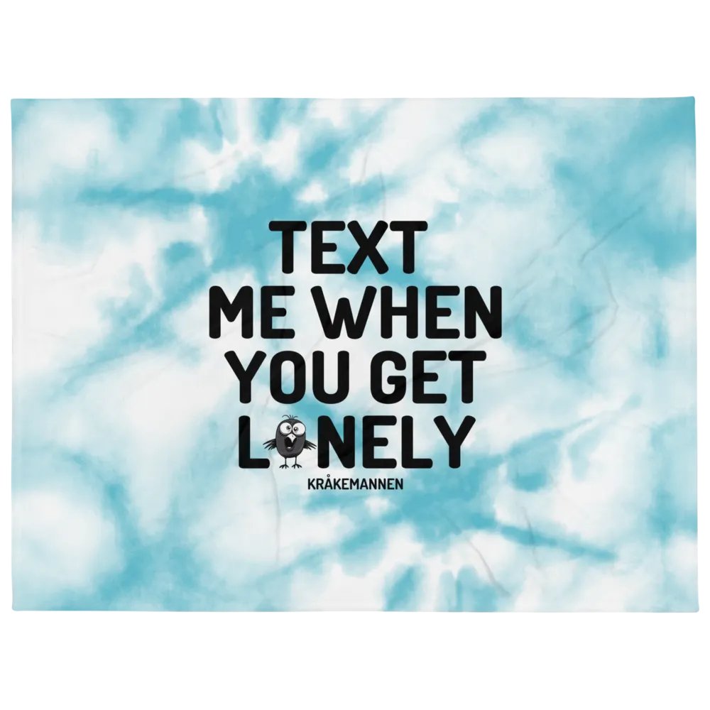 Throw Blanket 🩵 Text me when you get lonely (153 × 203 cm) product image (1)