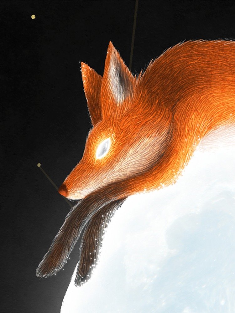 Red Foxes on the Moon Art Print, Set of 2  product image (6)